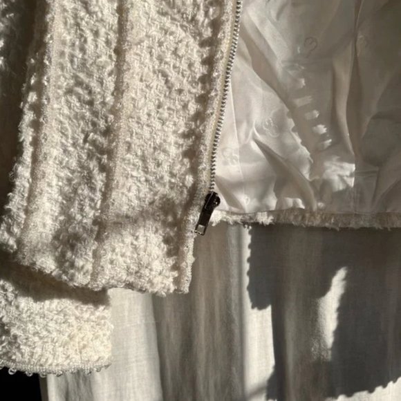 Women's Escada White Beaded Blazer - Picture 3 of 12